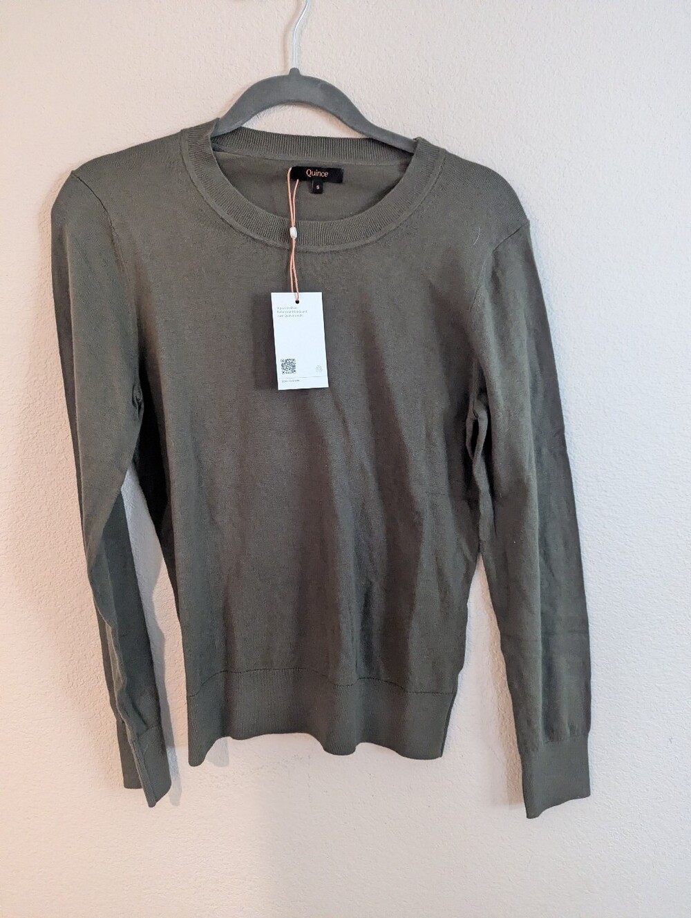 Quince Olive Sweater with Crewneck